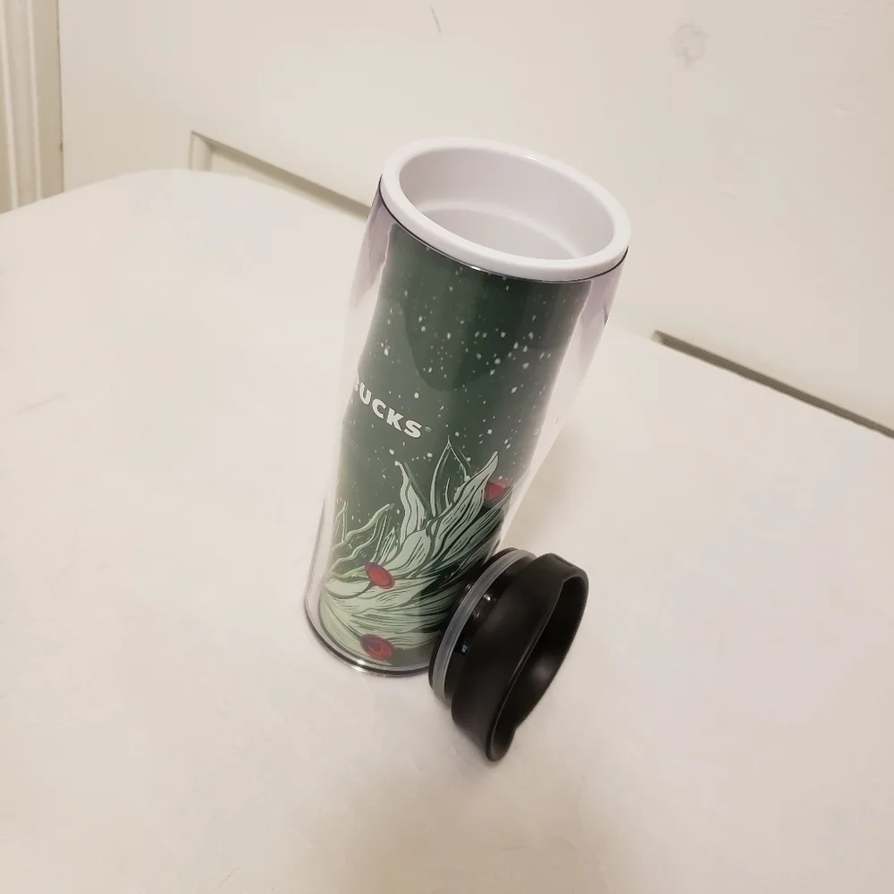 Starbucks 2020 Mistletoe Green Holiday Travel Mug with lid